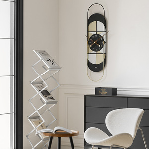 Wozoom Nordic Style Geometric Wall <b>Clock</b> <b>Battery</b> Powered Quartz Movement Living Room Decor Modern Artistic Design - Product Image 4