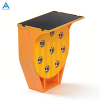 Nouveau modèle de lampe de signalisation solaire IP54 3.7V LED, clignotante pour route, avec couvercle en PC, visibilité 300m, communication 2.4G