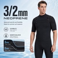 Combinaison de plongée en néoprène pour adulte grande taille, 3/2 mm, extensible, chaude, imperméable, fermeture éclair avant, pour le surf, la plongée et le snorkeling