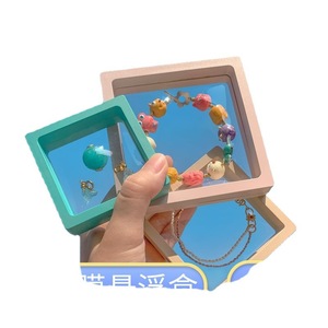 Jewelry Storage <b>Box</b> Transparent Floating Display Case Plastic Multi Color Bracelet Necklace <b>Earring</b> Organizer <b>Gift</b> Packaging - Product Image 4