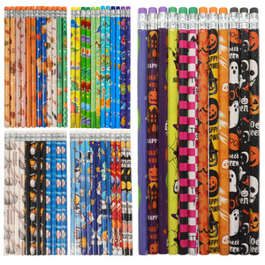 Cartoon Themed HB Pencils Standard Size Wooden School <b>Office</b> Supplies Digital <b>Printing</b> Safe For Kids Writing - Product Image 1