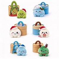 Peluche Squishy en forme de Chignon de Noël, Mignonne Simulation de Chignon, Poupée en Peluche Rembourrée, Anti-stress, Cadeau de Fête de Noël
