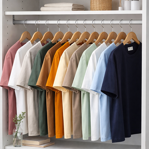 เสื้อยืดคอกลมแขนสั้นผู้ชาย ผ้าฝ้าย 100% สีพื้น ทรงปกติ สวมใส่สบาย ระบายอากาศได้ดี ผ้าเจอร์ซีย์ถัก ย้อมสีเรียบ - Product Image 2