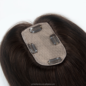 Extensions de cheveux humains Remy russes longs et blonds pour femme, topper en soie 3 x 5 - Product Image 2