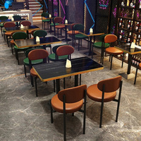 Vente en gros d'usine : Ensembles modernes de banquettes, tables et chaises pour restaurants, bars et clubs, en cuir, pour mobilier commercial