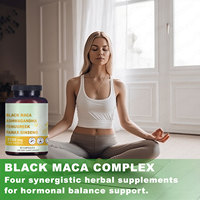 OEM Vente chaude BLACK+MACA+ASHWAGANDHA+FENUGREEK+PANAX GINSENG 4 en 1 Capsule pour hommes et femmes, Prise en charge de la personnalisation du LOGO