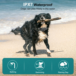IPX7 Wasserdichtes Wiederaufladbares Anti-Bell-Halsband für Hunde mit 3 Modi: Warnton, Vibration, Kabelgebundener Schock, 2000FT Fernbedienung, Modernes Design - Product Image 4