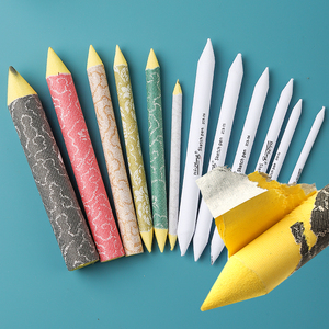 Fournitures d'art Papier à croquis Souche Craie Pastels Charbon de bois de saule Utilisation de 6 souches de mélange de papier - Product Image 6