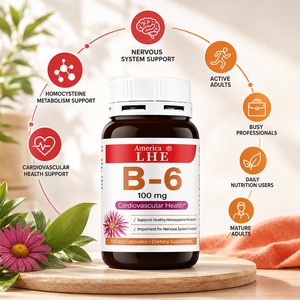 ผู้ผลิตวิตามินบี 6 ยี่ห้อ Shecome สำหรับบำรุงระบบประสาทและหัวใจ บรรจุ 100 แคปซูลวิตามินบี 6 - Product Image 2