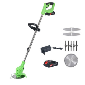 Débroussailleuse sans fil 3-en-1 avec 2 batteries 21V et roues, <span class=keywords><strong>coupe</strong></span>-bordures électrique pour jardin et pelouse - Product Image 5
