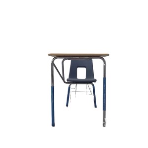 Conjunto de escritorio y silla para estudiantes, tablero de madera, estructura de metal, muebles escolares duraderos, 84x475x785, diseño minimalista - Product Image 5