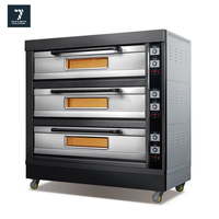 Four à pain au gaz en acier inoxydable avec contrôle de température, 4 niveaux, 16 plateaux pour la cuisson du pain, des produits laitiers, du maïs et du lait