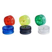 Offre Spéciale – Moulin à Herbes Manuel en Plastique 2 Pièces, 30 mm, 2 Couches, Personnalisable, Coloré, avec Logo OEM, Style Moderne, Portable, Haute Qualité