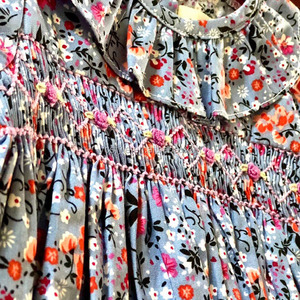 Trẻ Em Quần Áo Smocked Trẻ Em <span class=keywords><strong>Frock</strong></span> Thiết Kế Cô Gái Dresses Hình Ảnh In Hoa Mùa Hè Ăn Mặc - Product Image 3