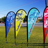 Expositions, événements, festivals, drapeaux de larme, football, bannières publicitaires de vente chaude d'utilisateurs de plage