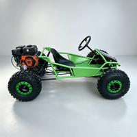 Go-Kart Todoterreno de 4 Ruedas con Pedales, Volante y Freno de Mano de Seguridad, Auto de Pedales para Niños
