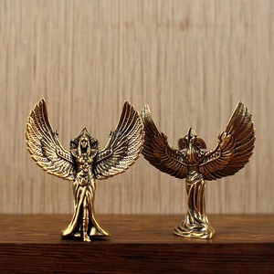 Statuetta Unica in Bronzo a <span class=keywords><strong>Sei</strong></span> Ali - Artigianato in Metallo Placcato per Decorazione, Regalo Ideale per Natale, Pasqua e Altro - Product Image 2