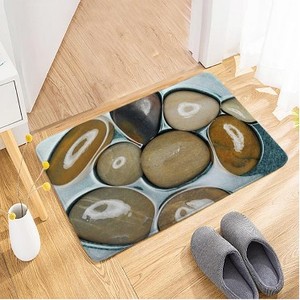 Tapis <span class=keywords><strong>de</strong></span> salle <span class=keywords><strong>de</strong></span> bain en éponge <span class=keywords><strong>de</strong></span> polyester doux, design nordique, pour usage domestique, absorbant l'<span class=keywords><strong>eau</strong></span>, antidérapant, résistant à la saleté et à l'usure - Product Image 1