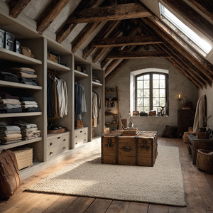Cabina Armadio Moderna con Isola Centrale, Cassetti e Scaffali Aperti per Progetti di Camere da Letto Personalizzate - Product Image 5