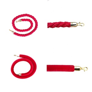 Thép không gỉ màu đỏ dây thừng và cực kiểm soát đám đông rào cản stanchion cảnh báo bollard - Product Image 4