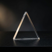 Cube triangulaire en verre cristal K9 vierge, design exclusif, écologique, gravure laser 3D personnalisée, impression UV, pour souvenir photo et décoration intérieure