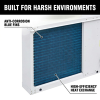 Hete-gas ontdooiende luchtgekoelde condensorunit 24,1 kW koelcapaciteit R410A voor koude opslag, vriescel, groenten, fruit, vlees