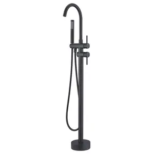 Freestanding 3-lỗ Brass với nhiều Outlet chế độ bồn tắm vòi hoa sen vòi