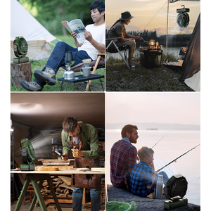 Ventilador de Mesa Db de 9 Pulgadas, 24000 M Ah, Funciona con Batería Recargable, Plegable, Ligero, para Acampar, Hogar, Auto, RV, Banco de Energía de 5 V, Verde Amarillo - Product Image 5