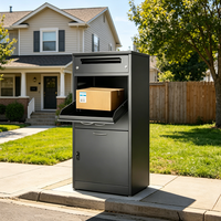 Boîte de dépôt extérieure autonome en acier galvanisé, étanche, anti-vol, à fixation au sol, thermolaquée, grande capacité, avec serrure