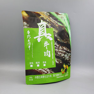 Bolsas planas personalizadas con ventana transparente <span class=keywords><strong>de</strong></span> grado alimenticio para carne <span class=keywords><strong>de</strong></span> cerdo Jerky Lay, venta al por mayor, bolsas <span class=keywords><strong>de</strong></span> pie Jerky asequibles - Product Image 4
