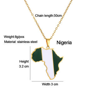 Collar <span class=keywords><strong>de</strong></span> acero inoxidable con <span class=keywords><strong>mapa</strong></span> <span class=keywords><strong>de</strong></span> África, colgante con <span class=keywords><strong>mapa</strong></span> <span class=keywords><strong>de</strong></span> África, <span class=keywords><strong>de</strong></span> Ghana, Albania, Guinea, Sierra, Sierra, República Checa - Product Image 2