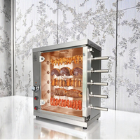 Machine à Poulet Professionnelle en Acier Inoxydable, Grande Capacité, Barbecue Électrique, Rôtissoire à Gaz pour Poulet Rôti
