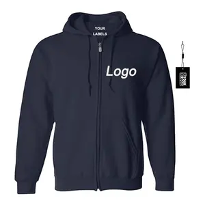 Free shipping high quality custom printing zipper hoodie with your logo men's fleece hooded sweatshirt with zipper