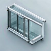 Fenêtre coulissante insonorisée en aluminium avec double vitrage creux pour chambre à coucher et salon