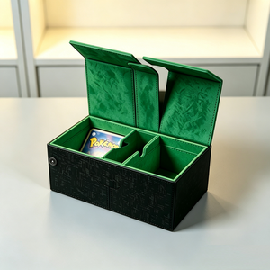 Factory Wholesale Custom Double Side Deck <b>Box</b> Dice Compartment <b>Card</b> <b>Box</b> For TCGs Collection - Product Image 3
