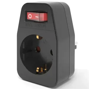 Adaptador de corriente recto 1 a 1, 16A; ideal para conectar dispositivos eléctricos en Alemania. - Product Image 1