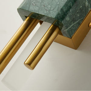 Настенный светильник с выключателем в скандинавском современном стиле, металлический, золотой, с мраморным основанием, светодиодный, для гостиной - Product Image 5