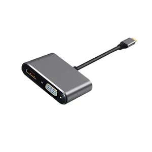 5 In 1 USB C Type C to USB 3.03.5mmオーディオアダプターケーブル (ラップトップ用) Macbook Air Pro Apple USBCスプリッター