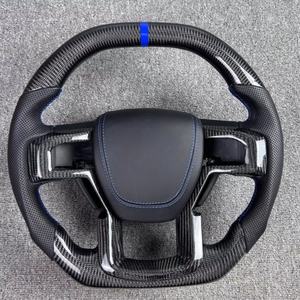 Volant de direction en fibre de carbone personnalisé pour Ford Ranger <span class=keywords><strong>Raptor</strong></span> F150 2015 2016 2017 2018 2019 2020 Volants de direction de voiture à LED - Product Image 4