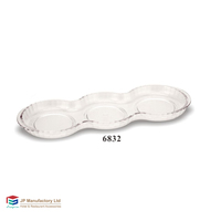 Ensemble de condiments en plastique Ensemble de pots à sauce Ensemble de bocaux en polycarbonate avec couvercles et cuillère 3pcs avec plateau