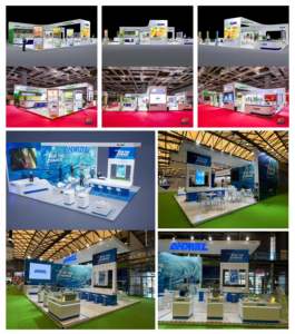 บูธแสดงสินค้า YOBOCS แบบกำหนดเองได้ น้ำหนักเบา สำหรับ 2 <span class=keywords><strong>คน</strong></span> ประกอบง่าย ใช้ซ้ำได้ ทนทาน ป้องกันไฟไหม้ บูธไม้สำเร็จรูป - Product Image 6