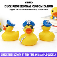 Canard de bain flottant de style classique, sans BPA, écologique, jouet de bain pour enfants, canard pirate