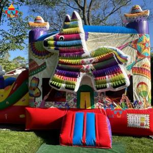 Casa de Brinco Inflable Combinada Húmeda/Seca Fiesta con Tobogán, Ecológica, Tamaño Personalizable, Alquiler Comercial para Fiestas - Product Image 4