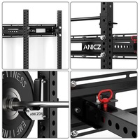Nouvel équipement de gym à domicile de haute qualité amélioré, rack de musculation réglable, rack de squat mural pliable