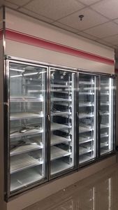 Đồ uống hiển thị tủ đông siêu thị mở tủ lạnh cửa kính - Product Image 4