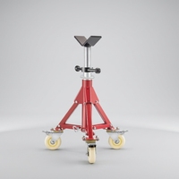 Support de tuyau réglable en V Ambull Factory 2500 Lbs 28-52 pouces, pliable et portable pour le soudage, les projets automobiles et de construction