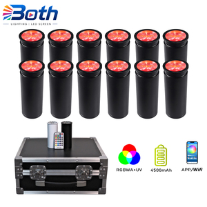 ไฟส่องเวทีขนาดเล็ก 12 ชิ้น พร้อมกล่องเก็บ  15W RGBWA UV LED  แบบแคนนอน สำหรับงานดีเจ ดิสโก้ งานแต่งงาน - Product Image 1