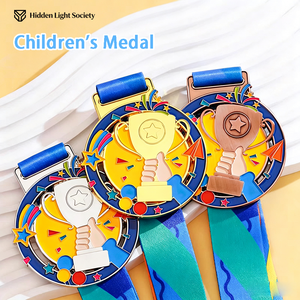 Medallas Deportivas Personalizadas para Niños, Medallas Redondas <span class=keywords><strong>de</strong></span> Metal para Fútbol, Taekwondo, Natación, Carreras, Maratón - Product Image 2