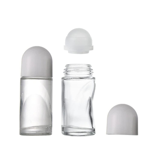 50ml Empty Round Glass Roll-on Bottle with Dropper Cap Screen Printing Refillable <b>Reed</b> <b>Diffuser</b> Compatible Cosmetic Packaging - Product Image 1