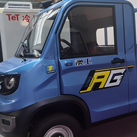 Camioneta Eléctrica de Carga de Cuatro Ruedas, Nueva Energía, 2 Asientos, Plataforma Plana Reforzada con Caja de Transporte